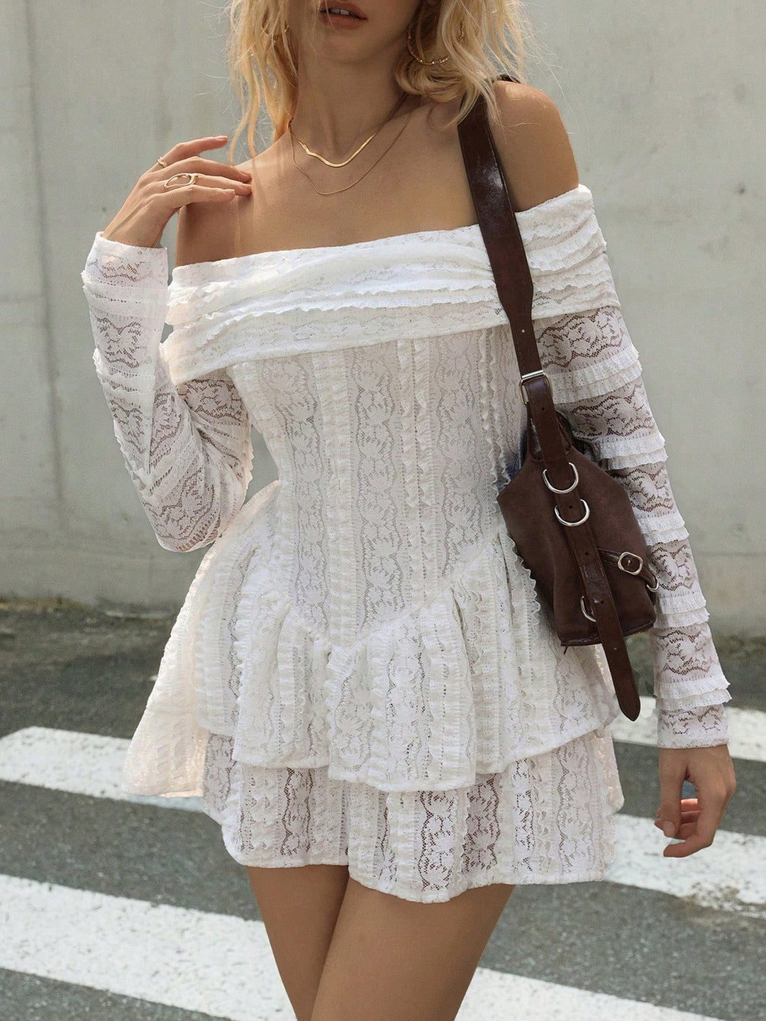 Rochie mini SHEIN, alb