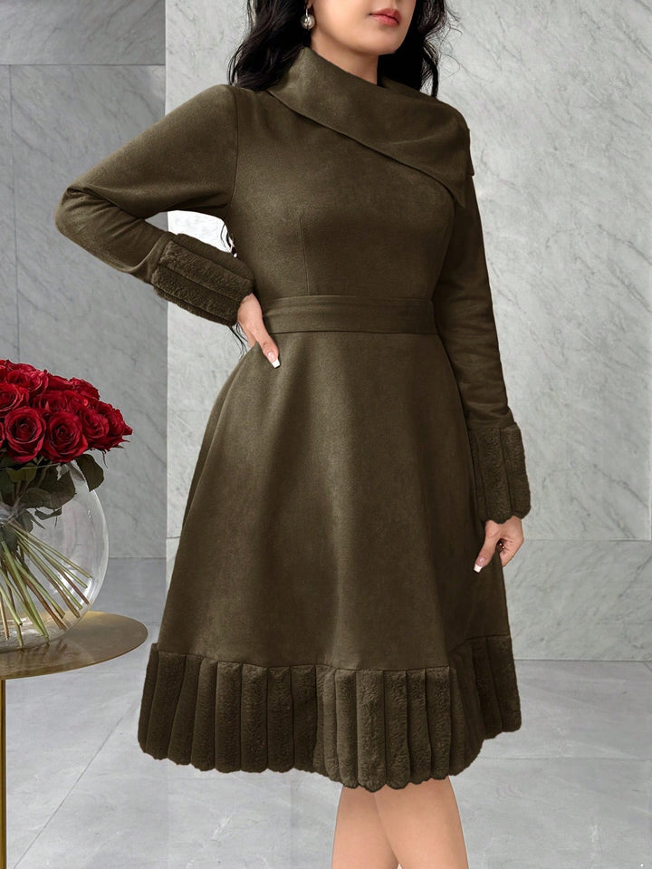 Rochie midi SHEIN, maro