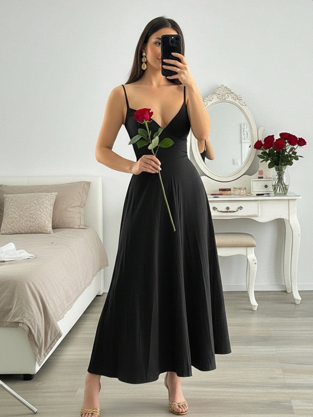 Rochie maxi SHEIN, negru