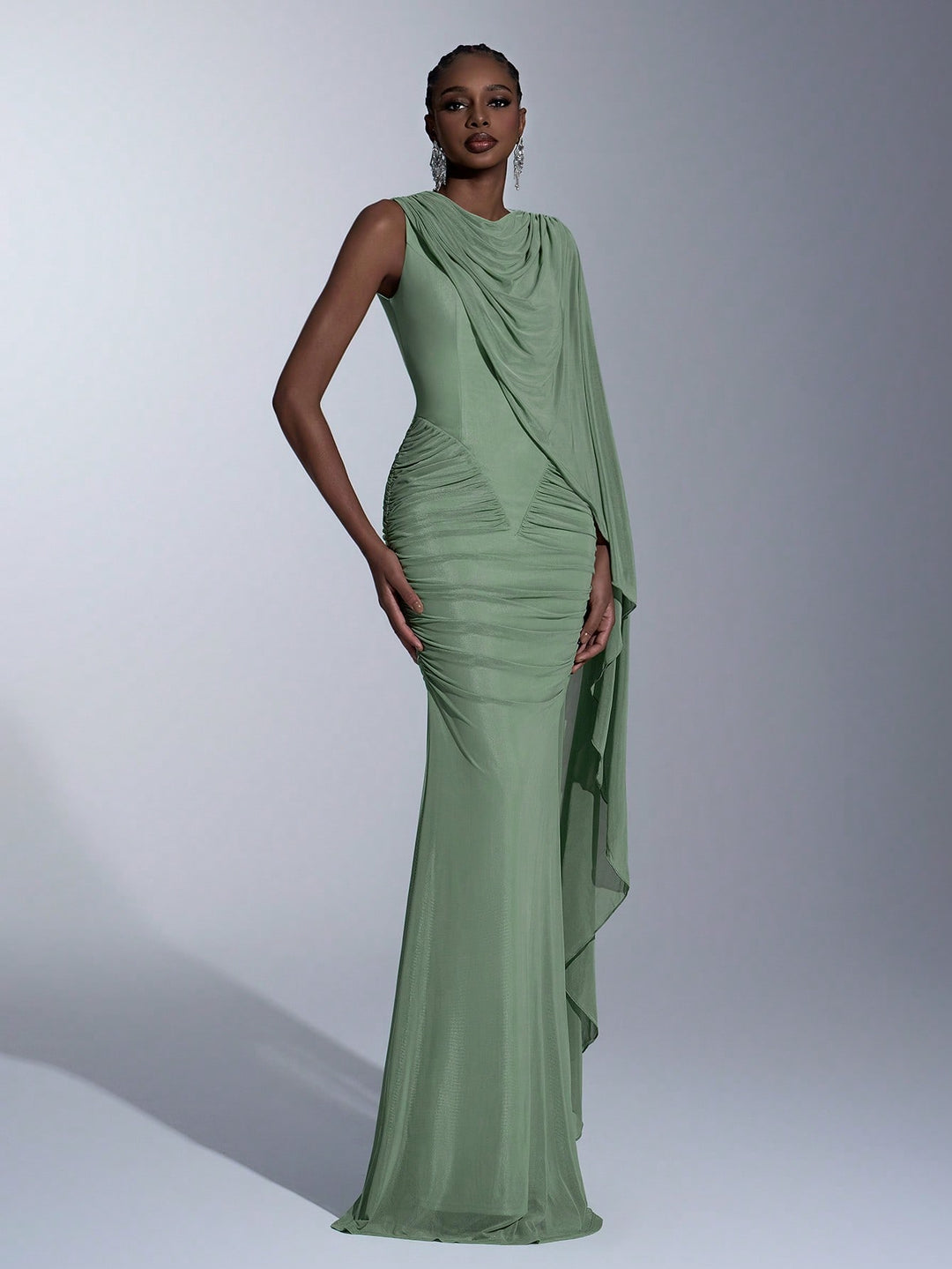 Rochie maxi SHEIN, verde