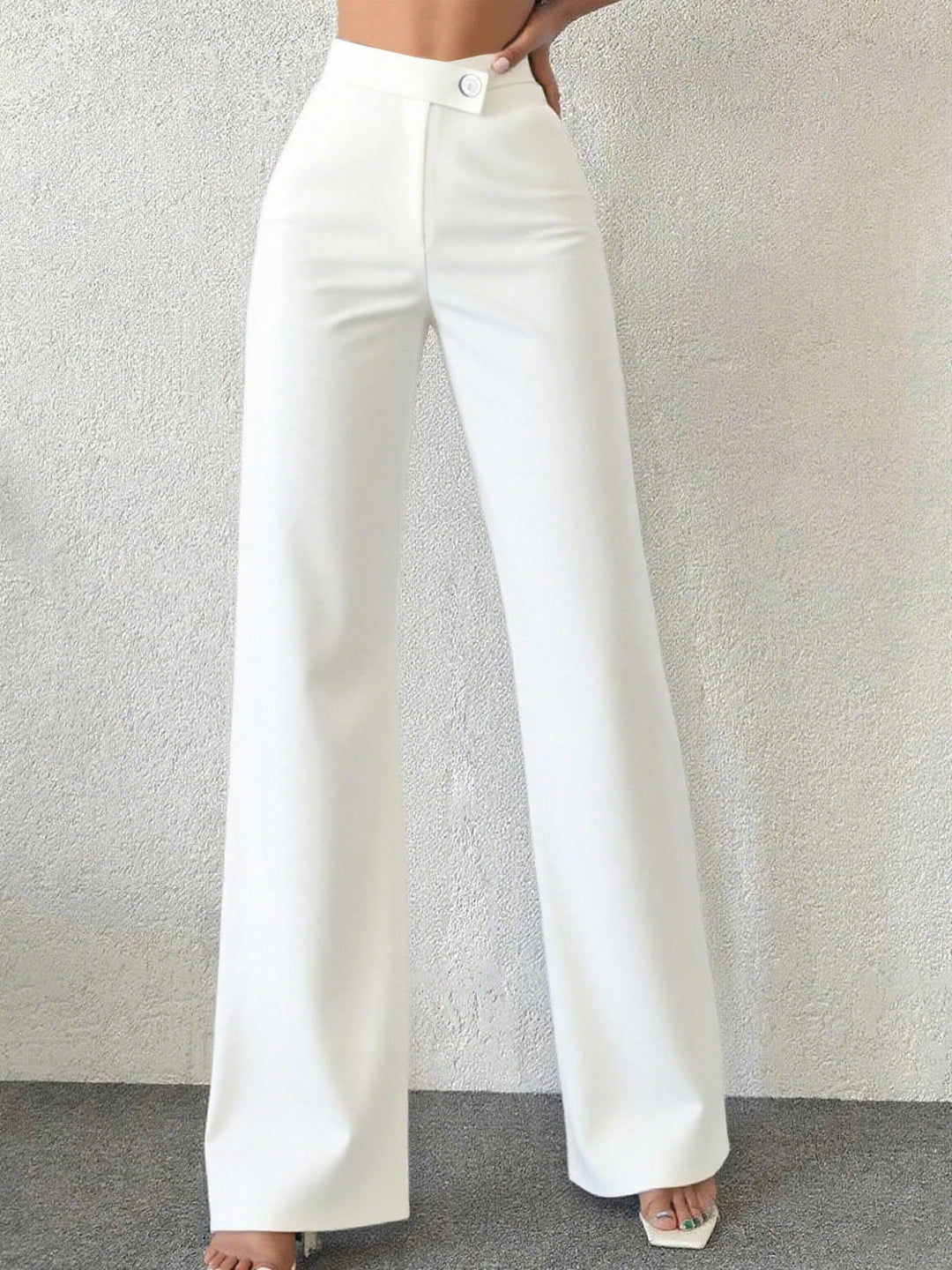 Pantaloni SHEIN, alb