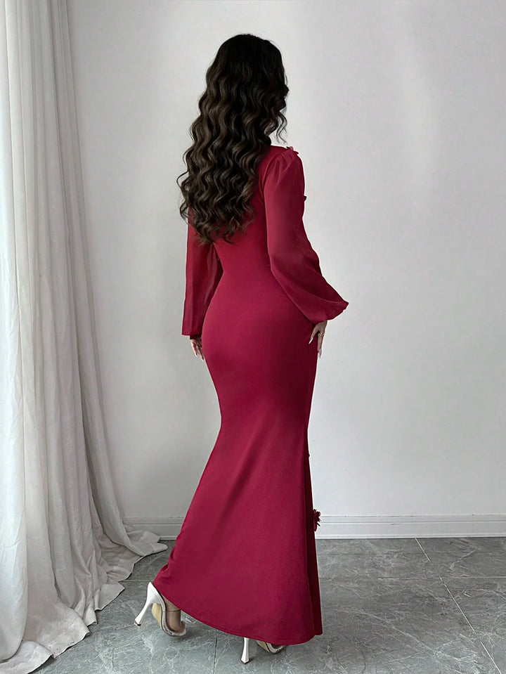 Rochie midi SHEIN, vișiniu