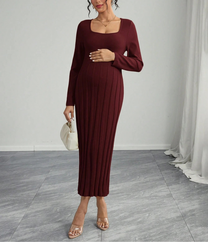 SHEIN maxi ruha, bordó