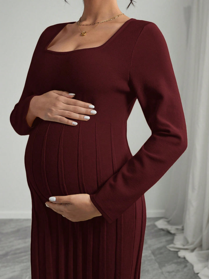 SHEIN maxi ruha, bordó