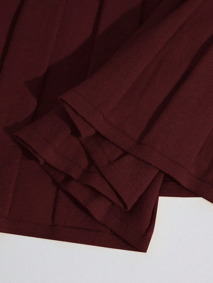 SHEIN maxi ruha, bordó