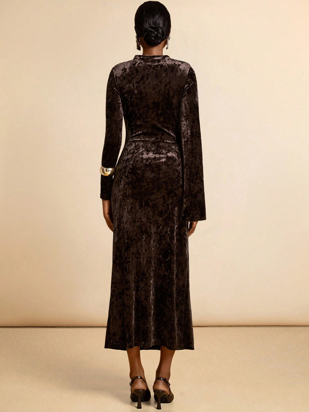 Rochie midi SHEIN, maro