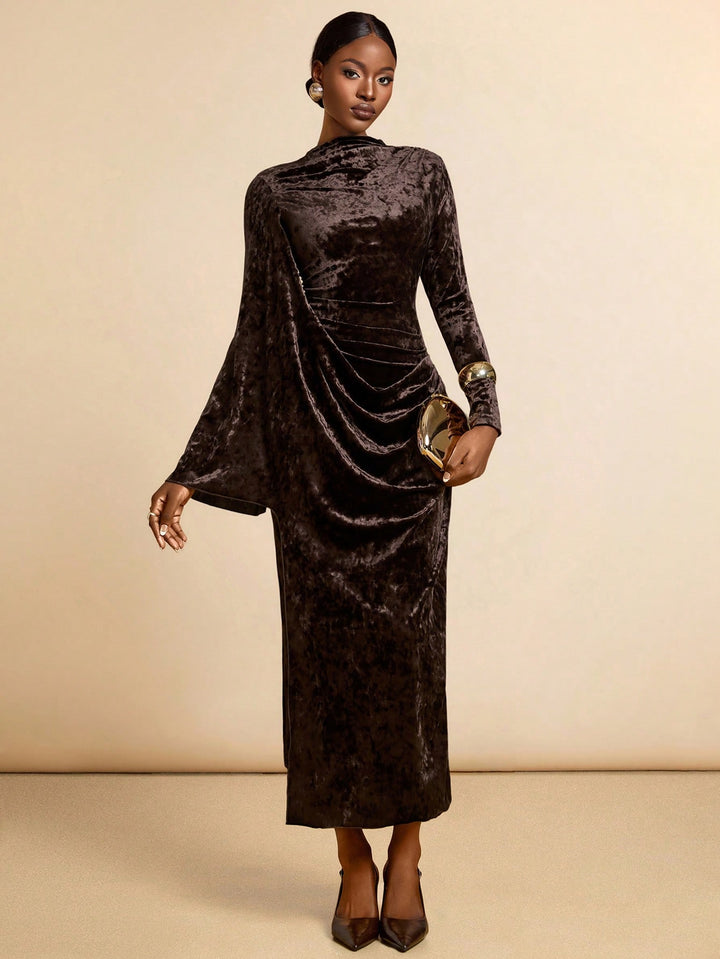 Rochie midi SHEIN, maro