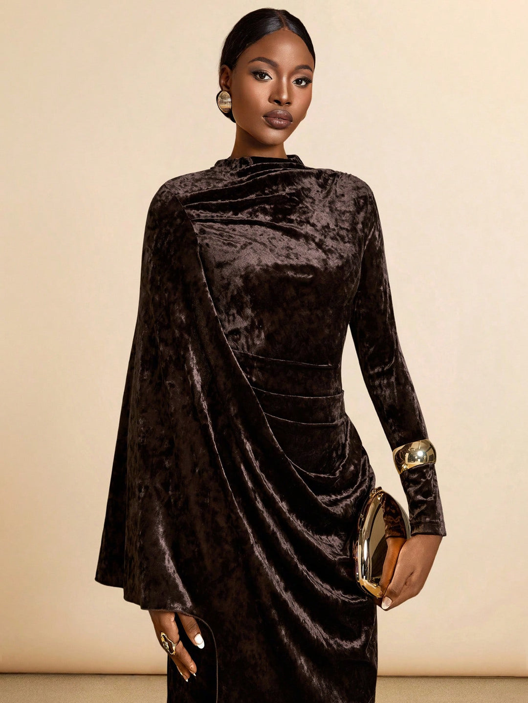 Rochie midi SHEIN, maro