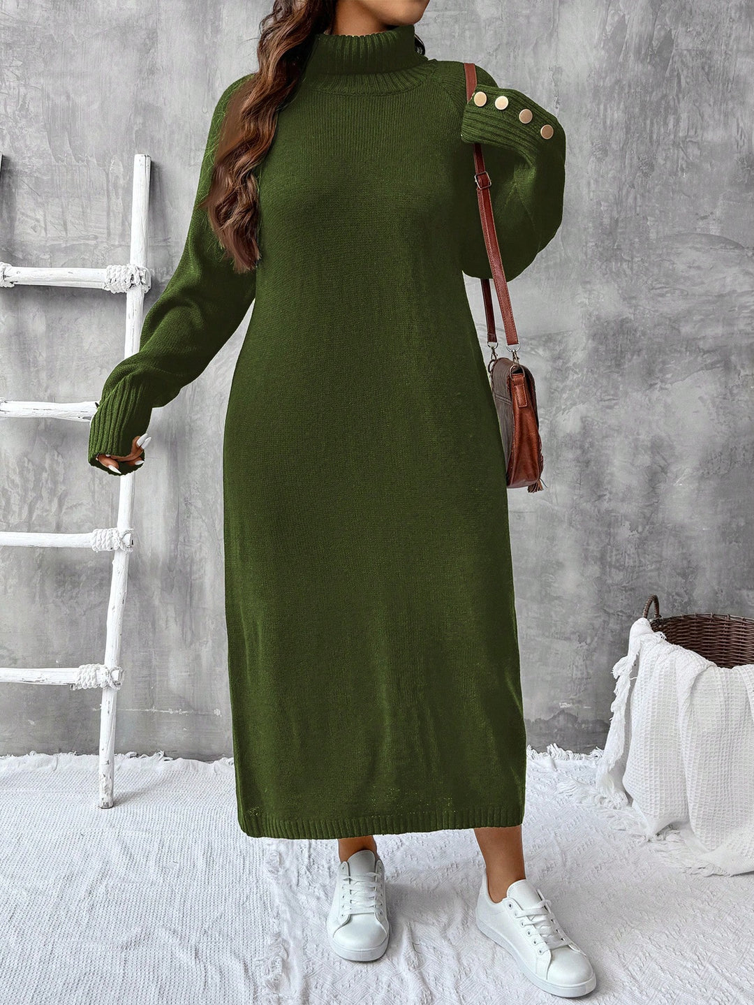 SHEIN maxi ruha, zöld