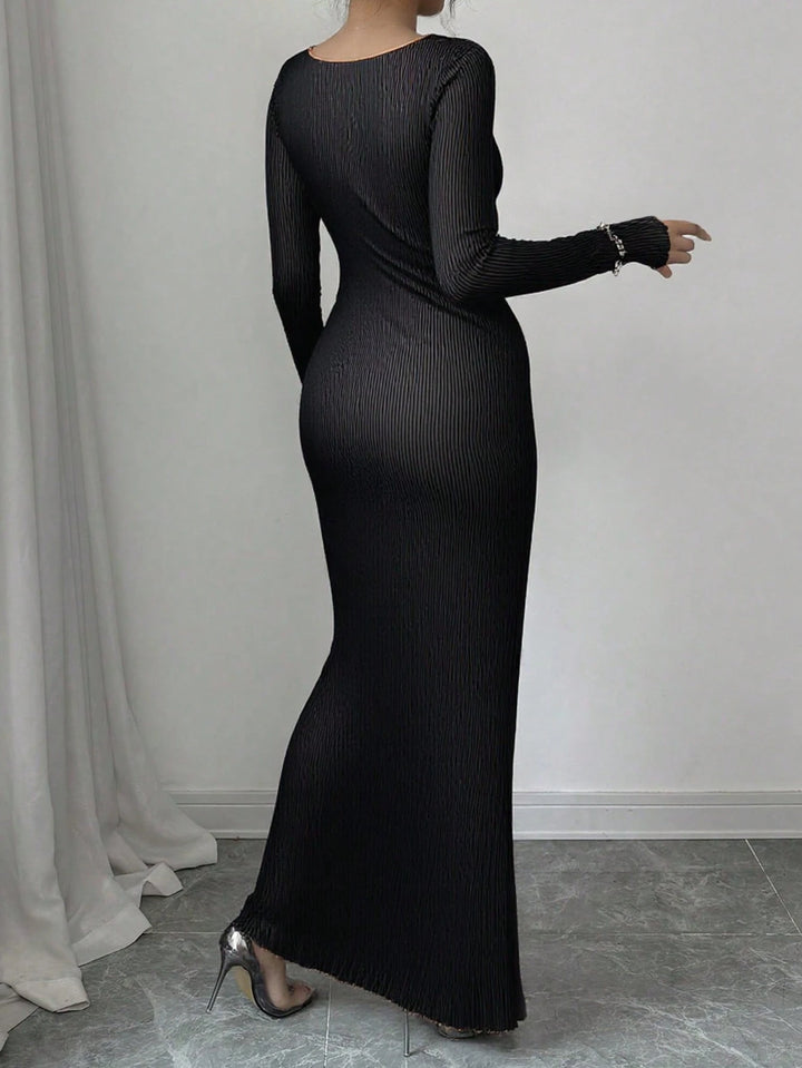 Shein maxi ruha, fekete