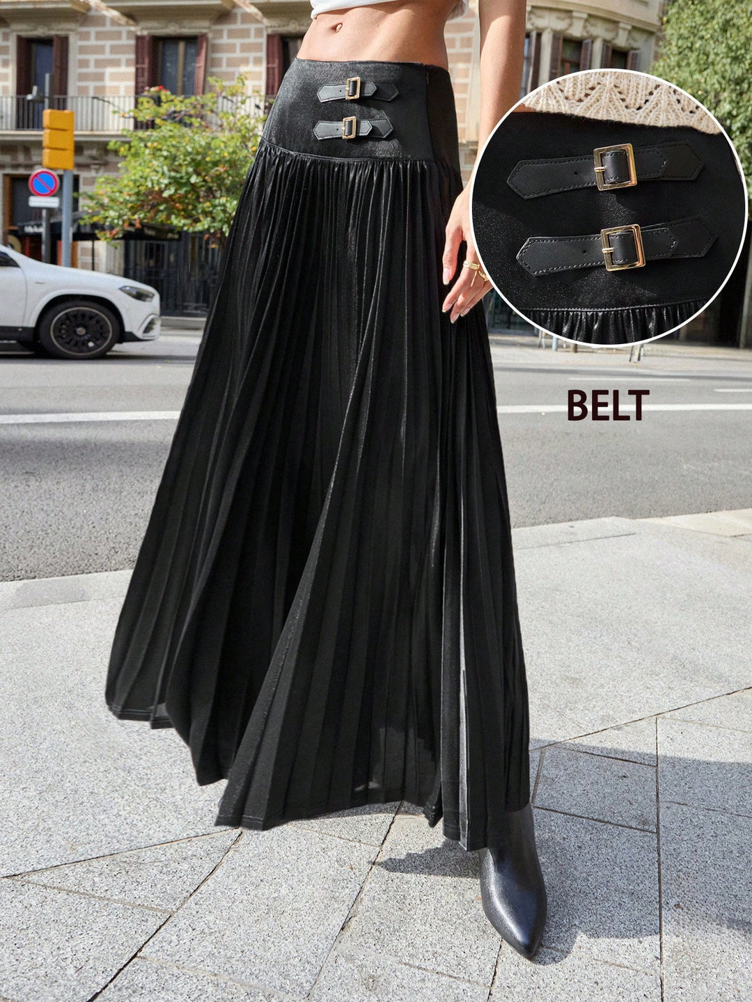 SHEIN maxi szoknya, fekete