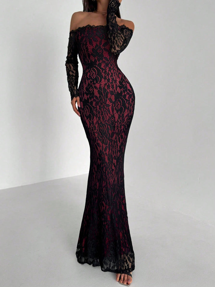 Rochie maxi SHEIN, vișiniu