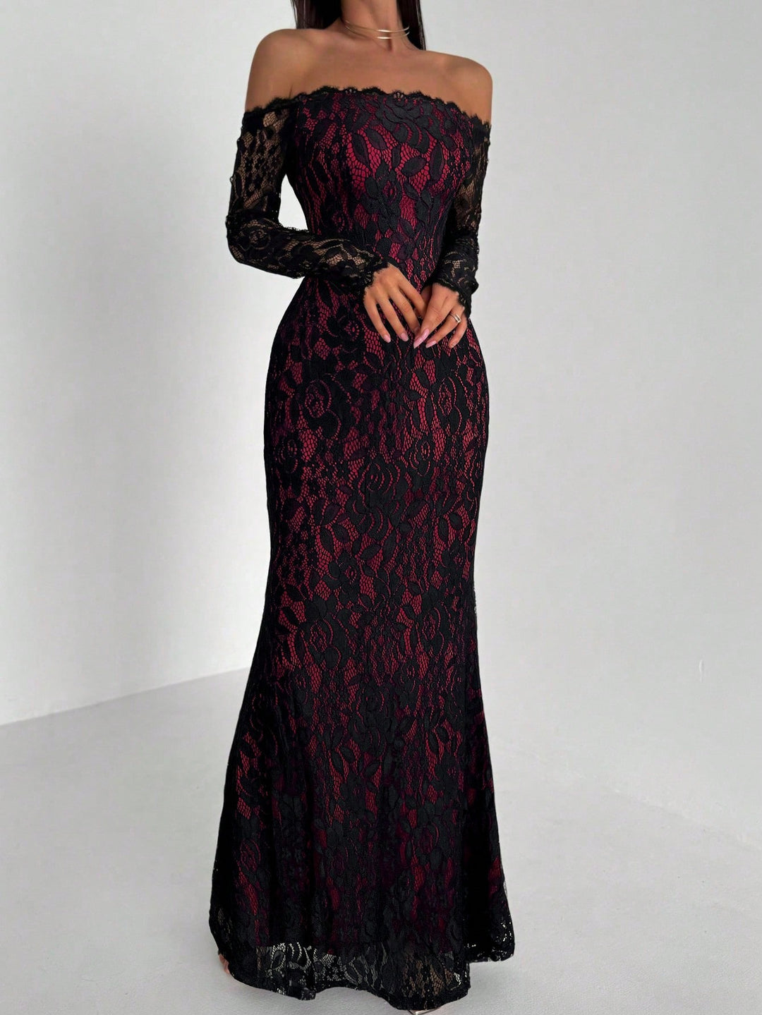 Rochie maxi SHEIN, vișiniu