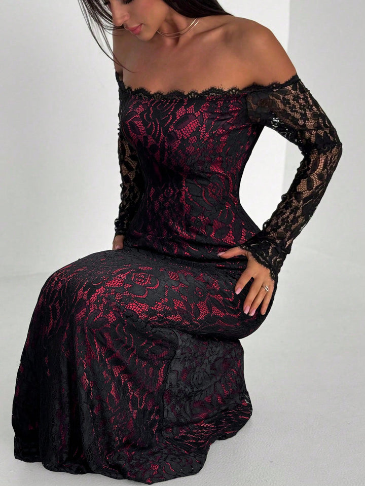 Rochie maxi SHEIN, vișiniu