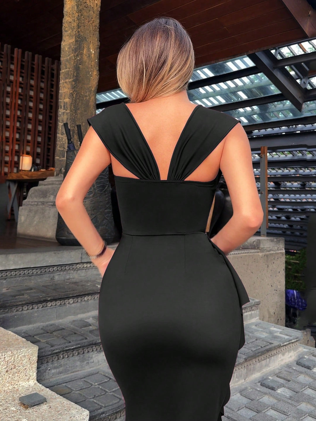Rochie midi SHEIN, negru