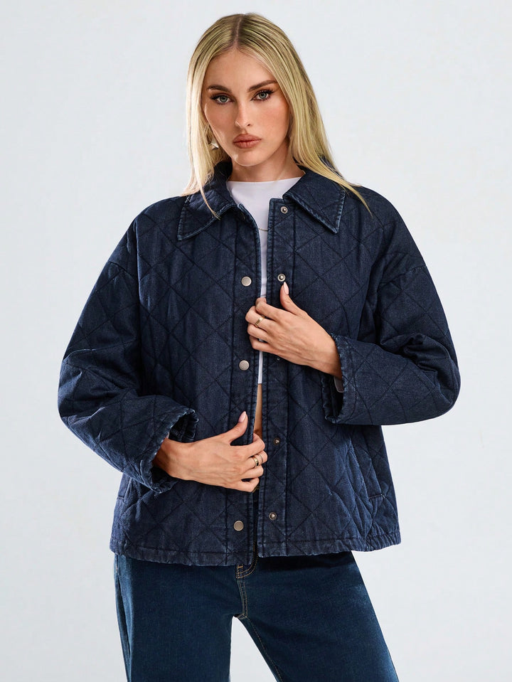 Jachetă din denim SHEIN, albastru