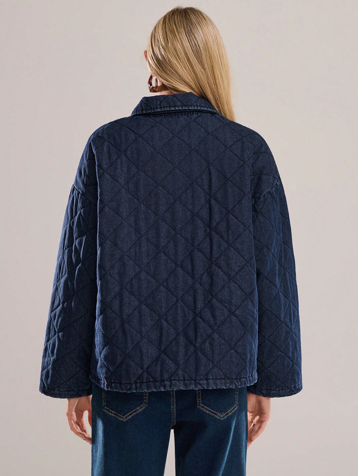 Jachetă din denim SHEIN, albastru
