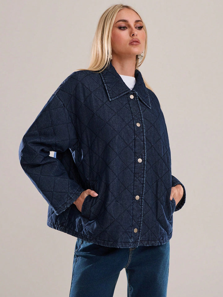 Jachetă din denim SHEIN, albastru
