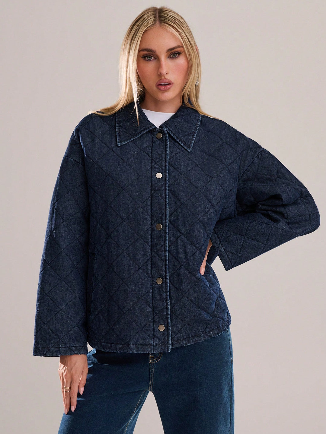 Jachetă din denim SHEIN, albastru