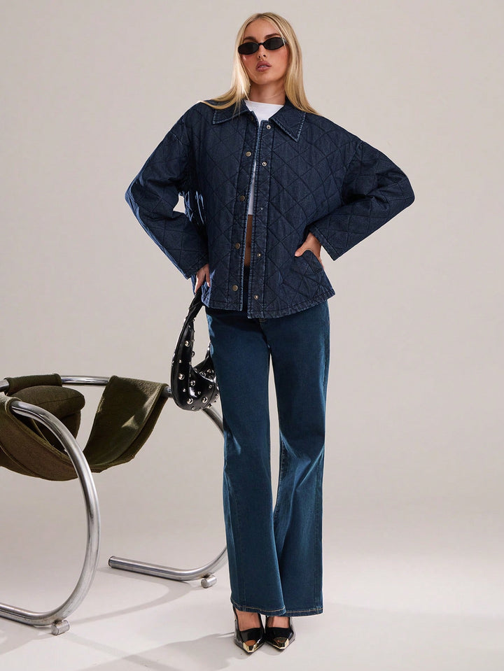 Jachetă din denim SHEIN, albastru