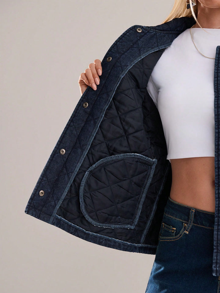 Jachetă din denim SHEIN, albastru