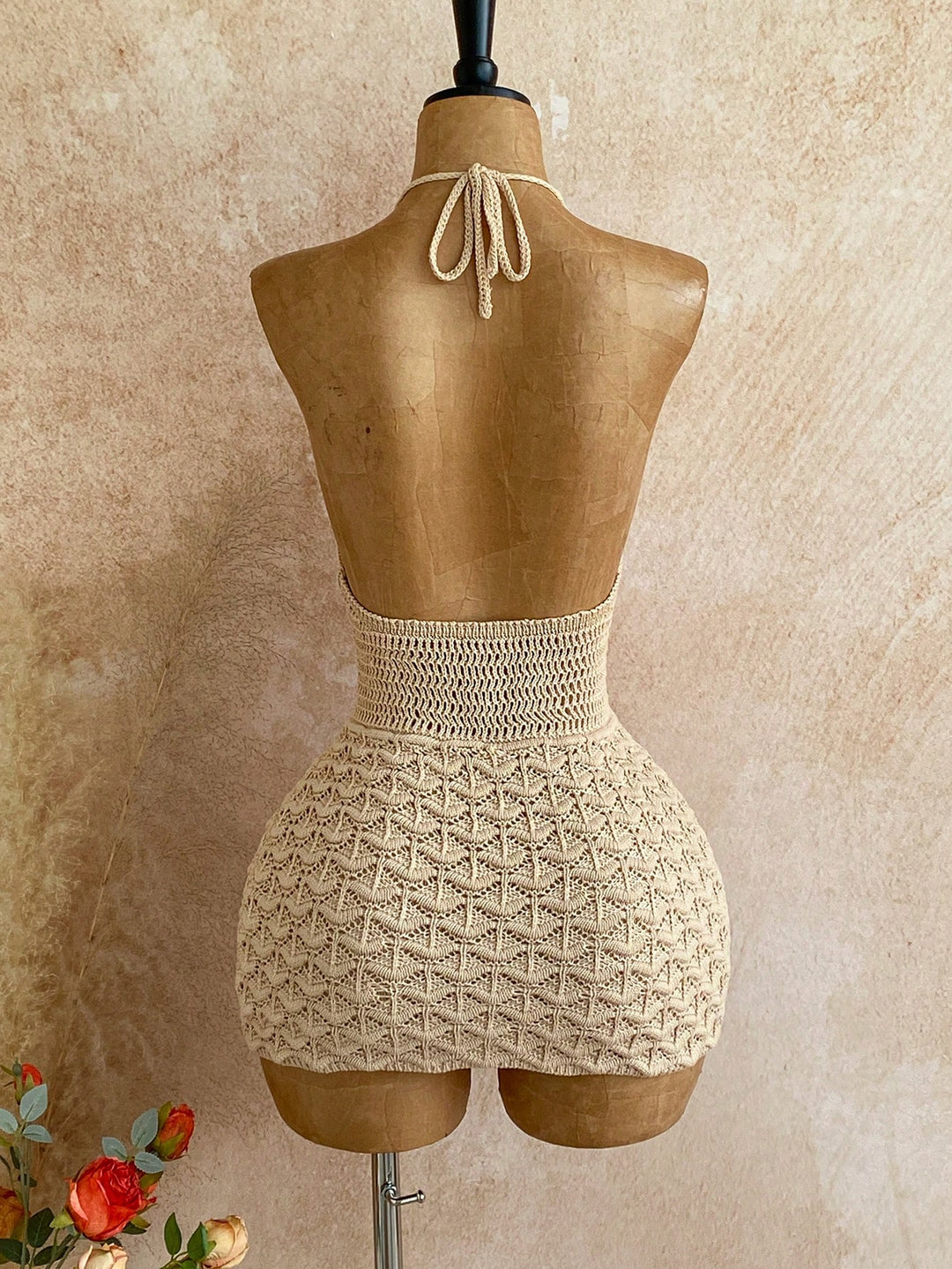 SHEIN mini ruha, bézs