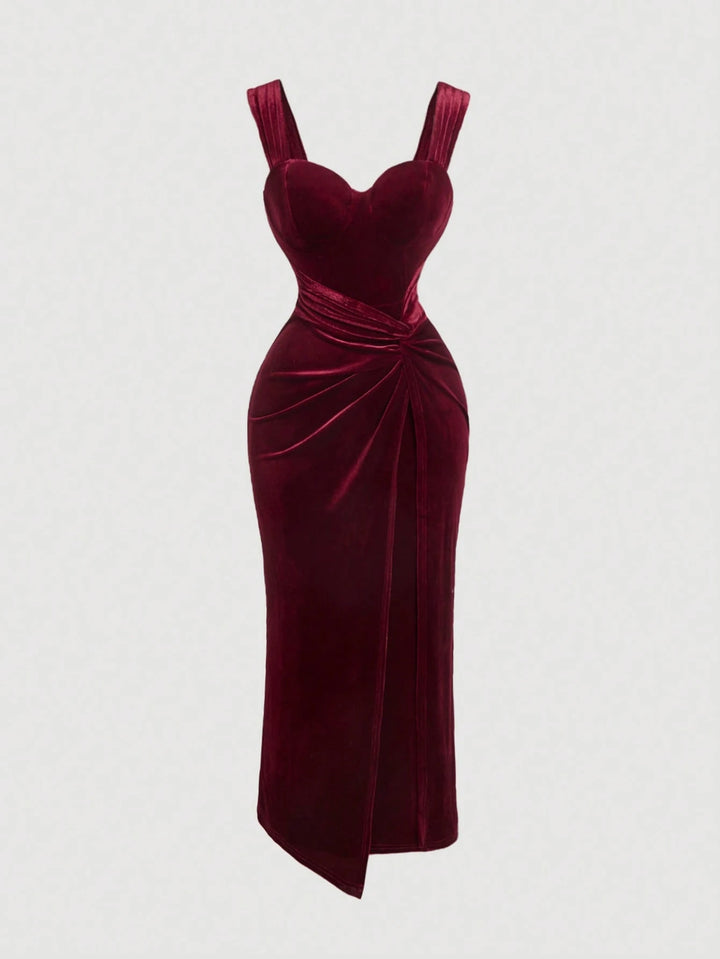 Rochie midi Shein, vișiniu