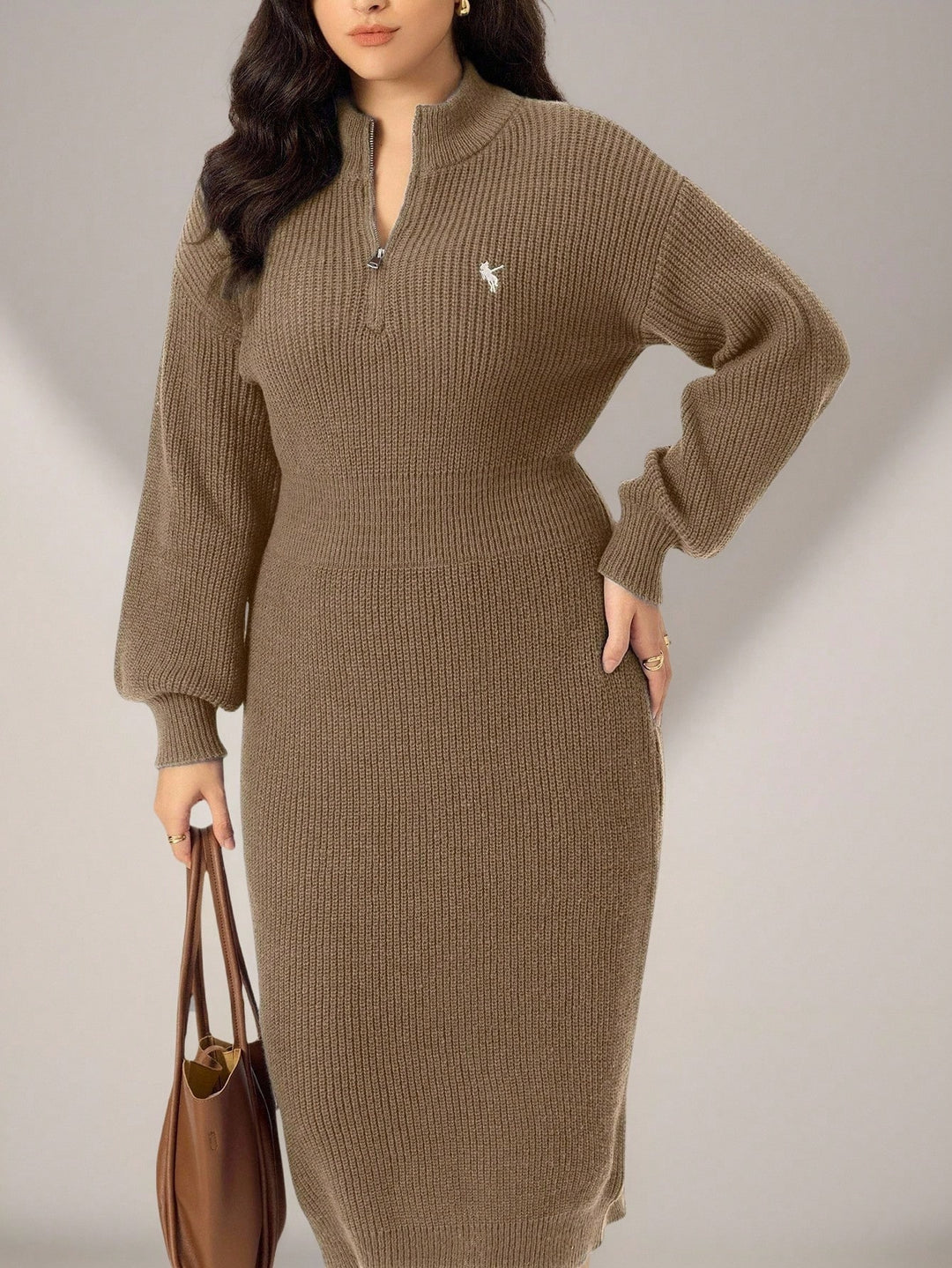 SHEIN maxi ruha, barna