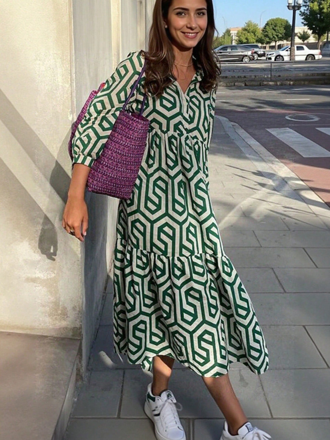 Rochie midi SHEIN, verde