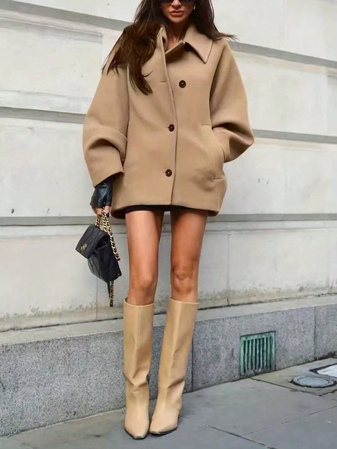 SHEIN kabát, khaki