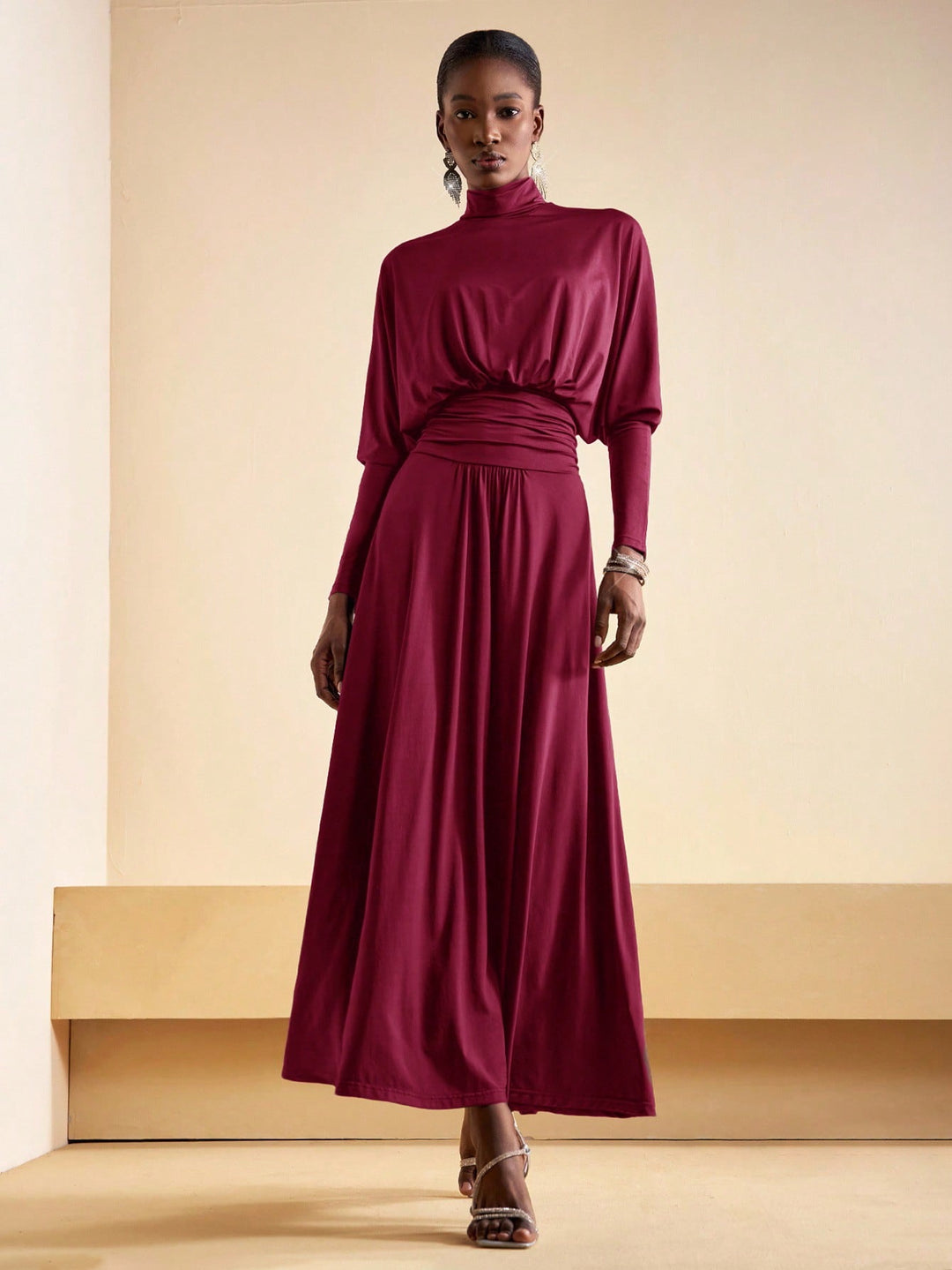 Rochie maxi SHEIN, vișiniu