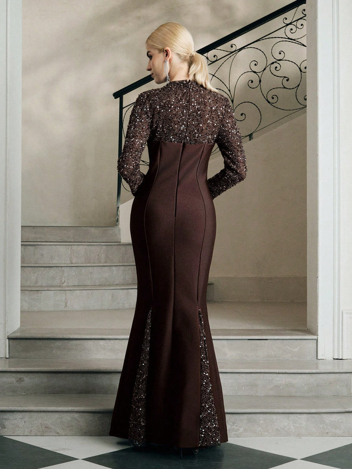 Rochie maxi SHEIN, maro