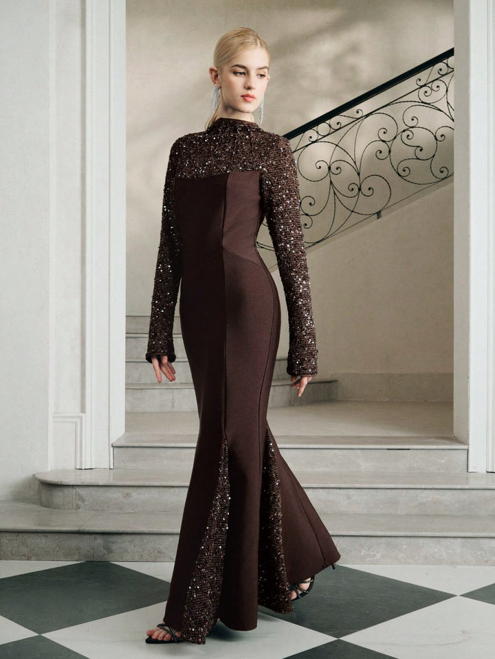 Rochie maxi SHEIN, maro