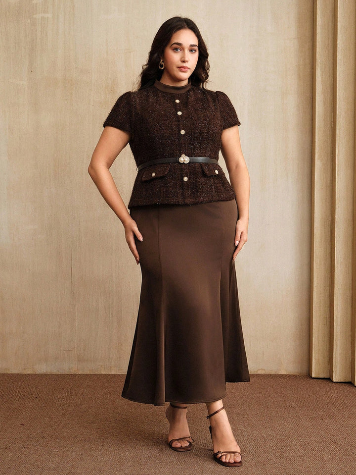 Rochie maxi SHEIN, maro