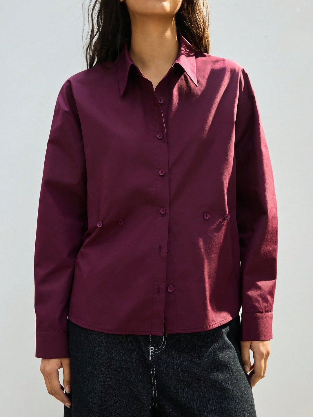 SHEIN blúz, bordó