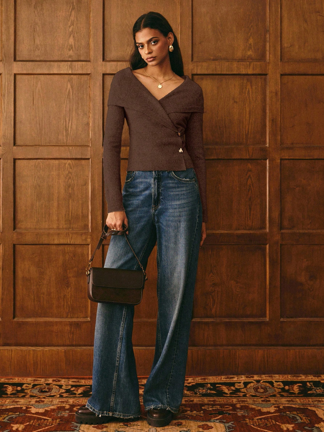 Cardigan SHEIN, maro
