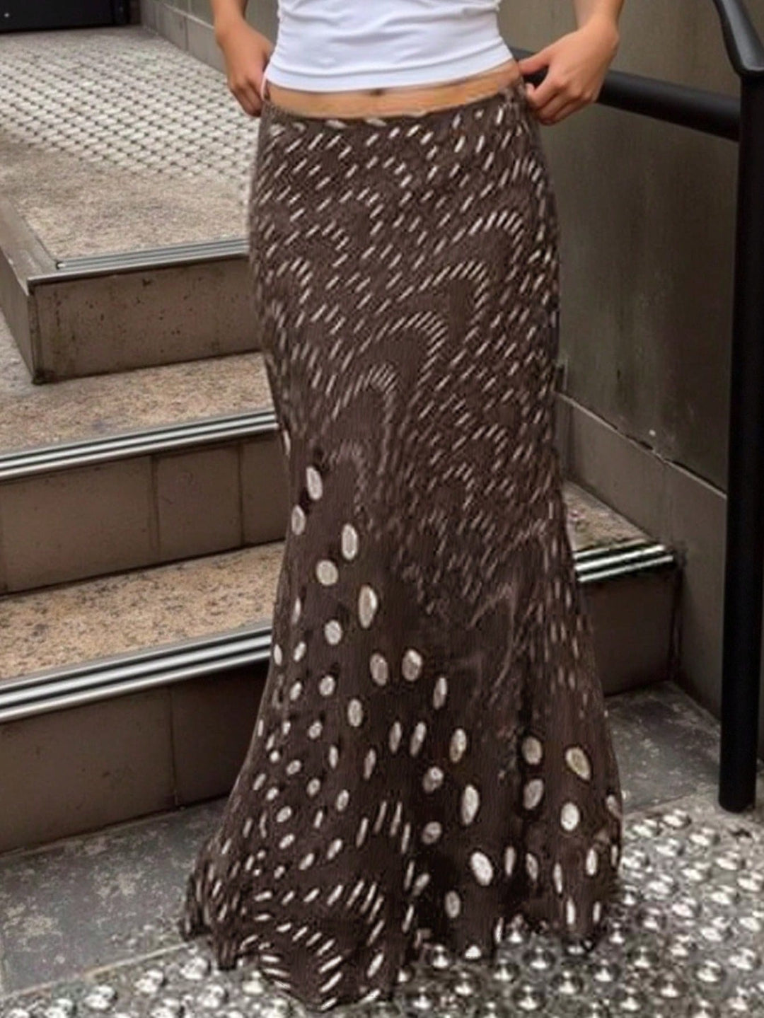 SHEIN maxi szoknya, barna