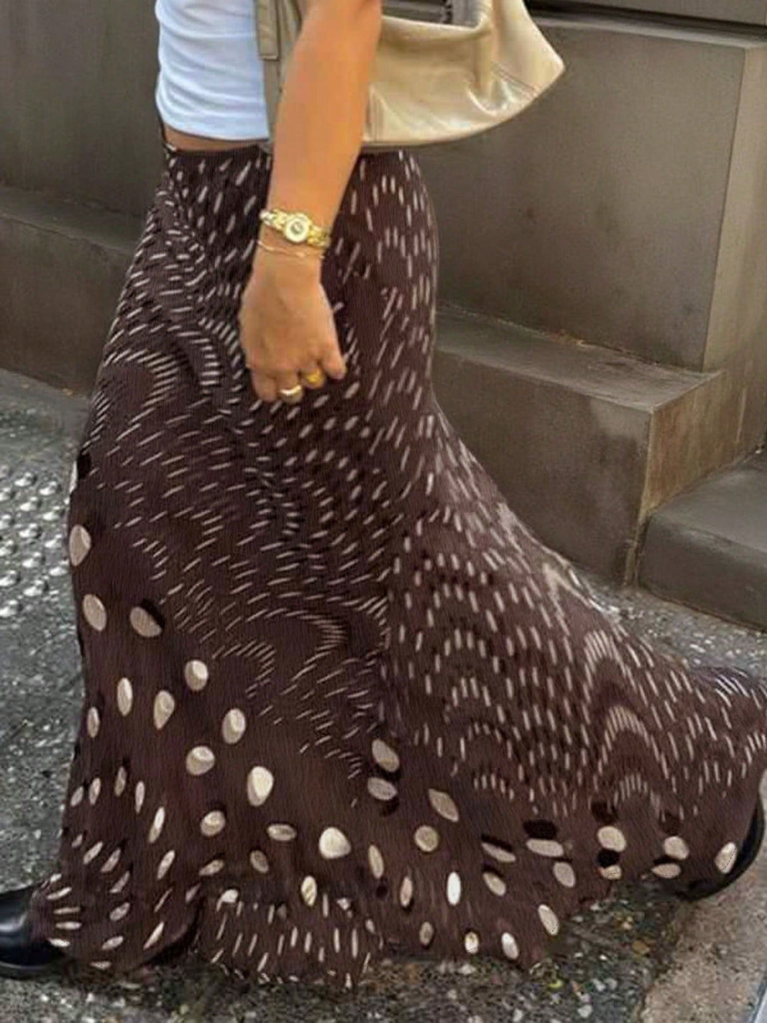 SHEIN maxi szoknya, barna