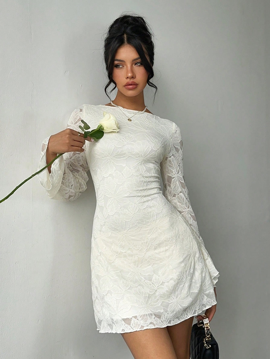 Rochie mini SHEIN, alb