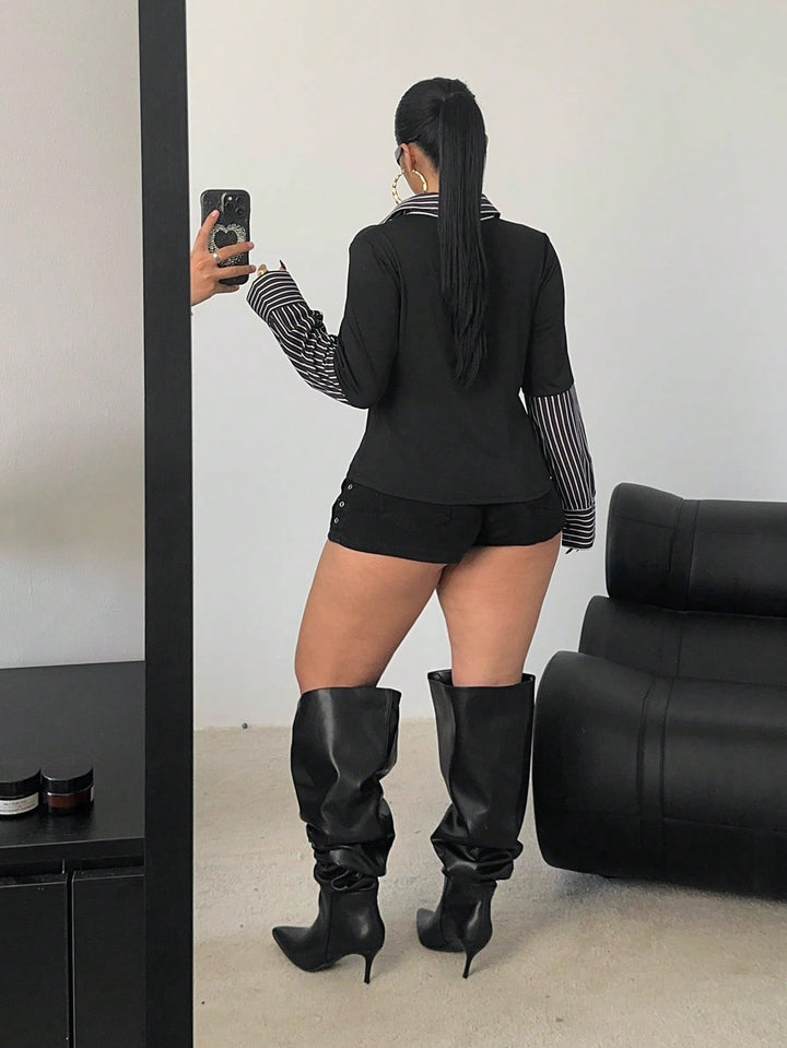 Bluză Shein Curve+, negru