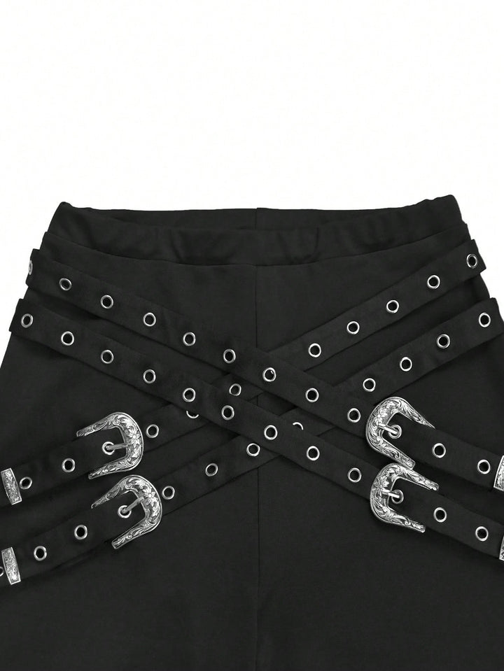Set de top și fustă SHEIN, negru