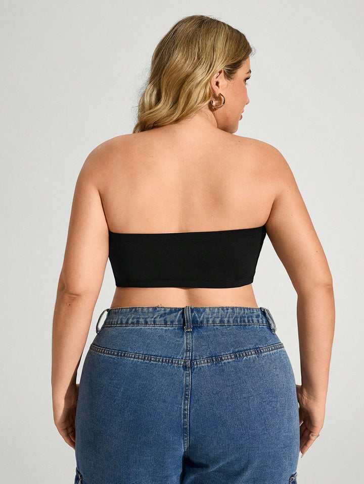 Bustieră Shein Curve+, negru
