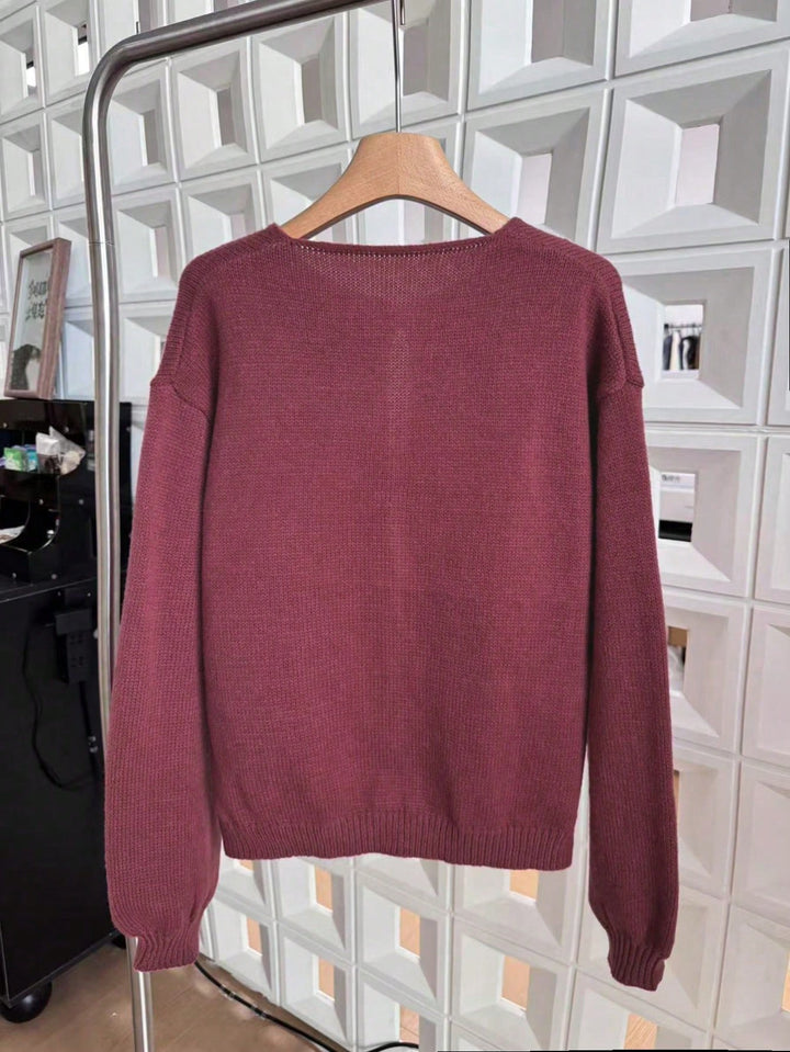 Cardigan SHEIN, vișiniu