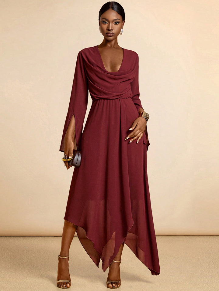 Rochie maxi SHEIN, maro
