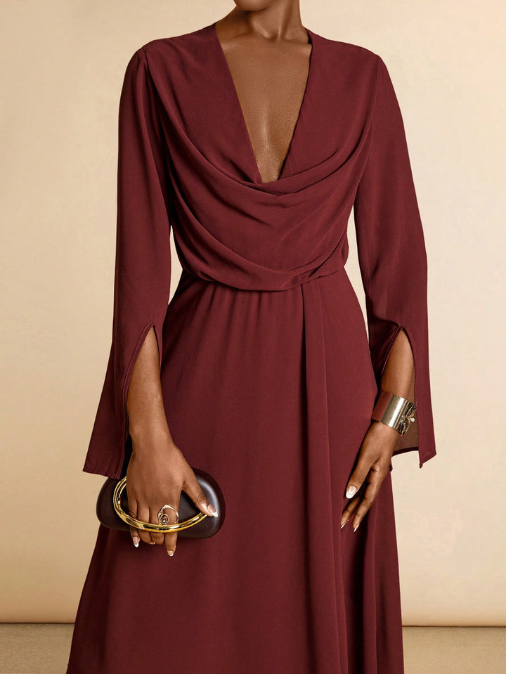 Rochie maxi SHEIN, maro