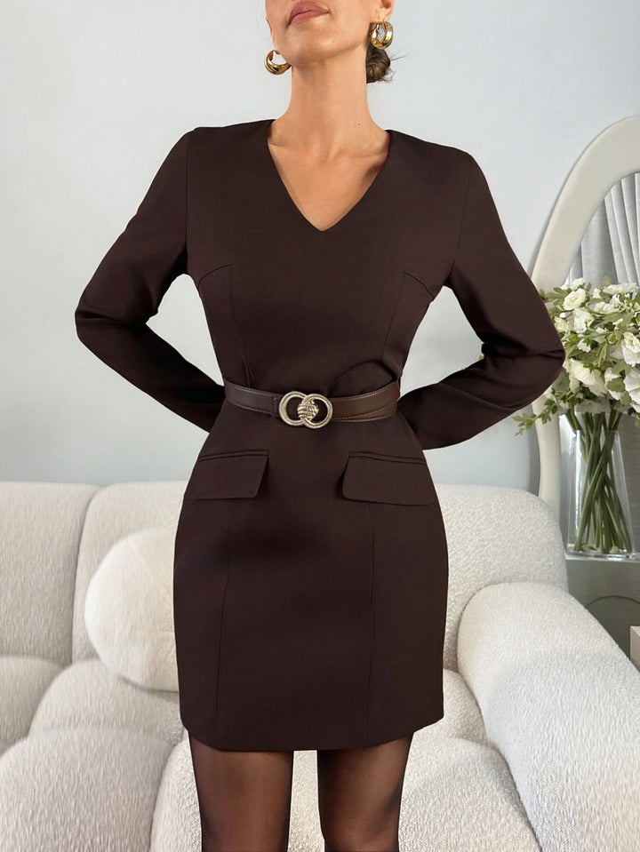 Rochie scurtă SHEIN, maro