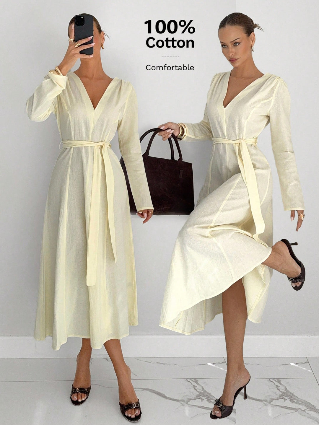 Rochie midi SHEIN, portocaliu