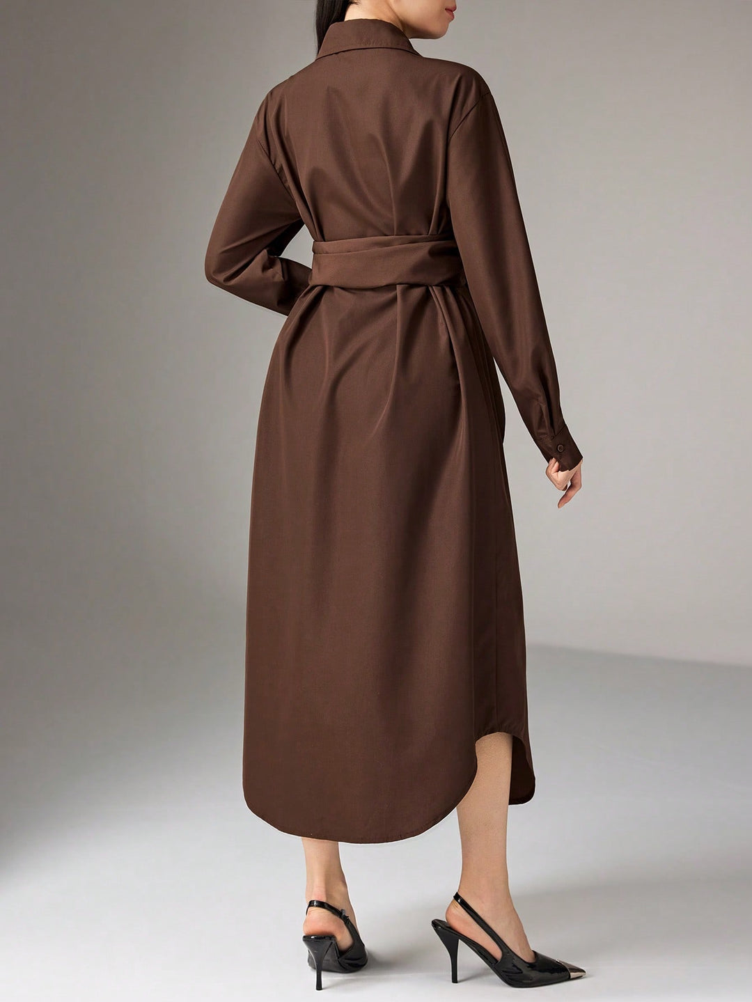 Rochie midi SHEIN, maro
