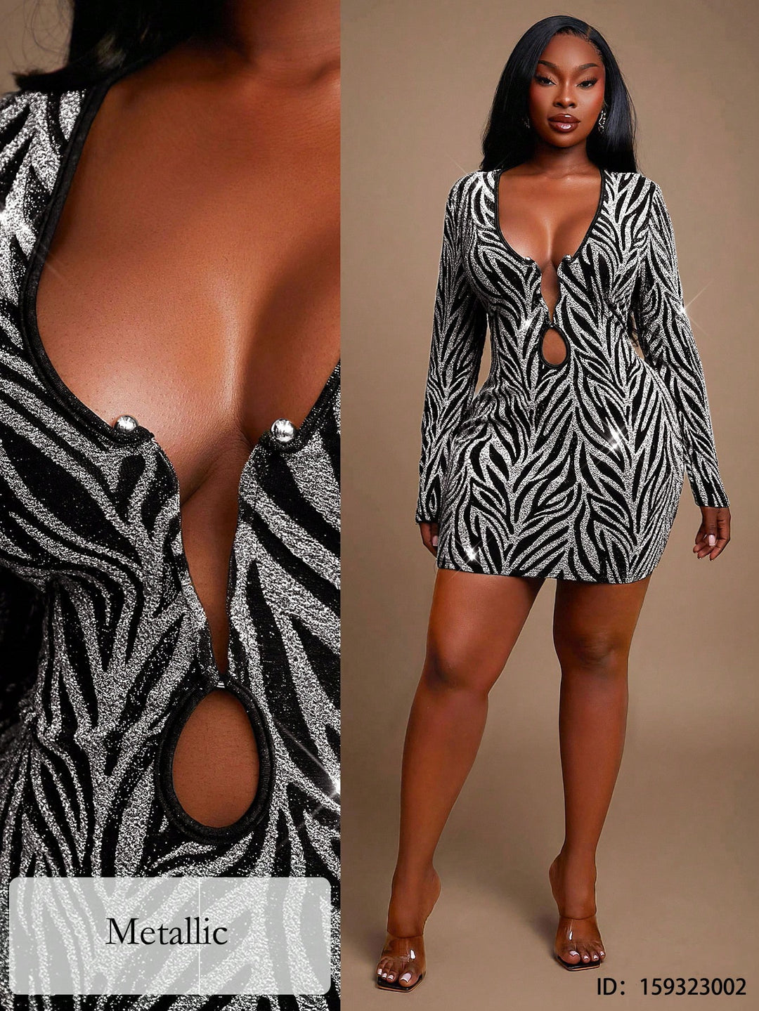 Rochie SHEIN, argintiu