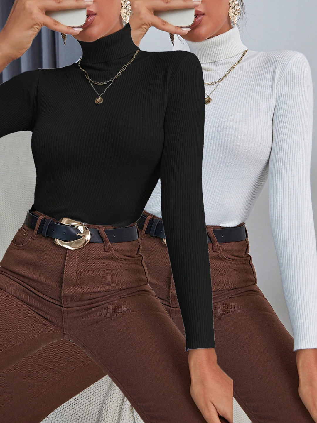 Pulover tricotat SHEIN, mix culori